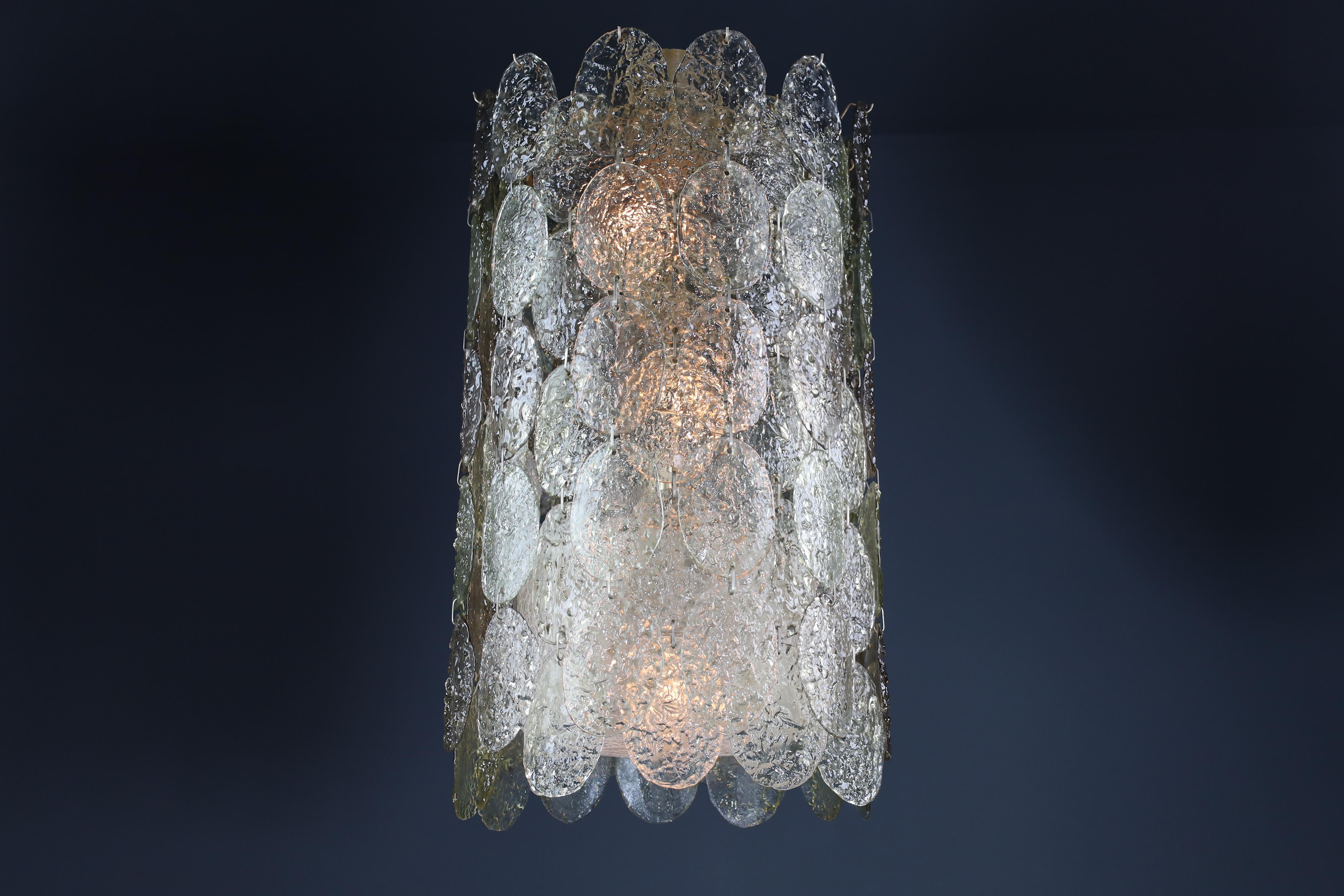 Grande Murano Waterfall Chandelier by Carlo Nason for Mazzega, Italy, 1960s For Sale 5