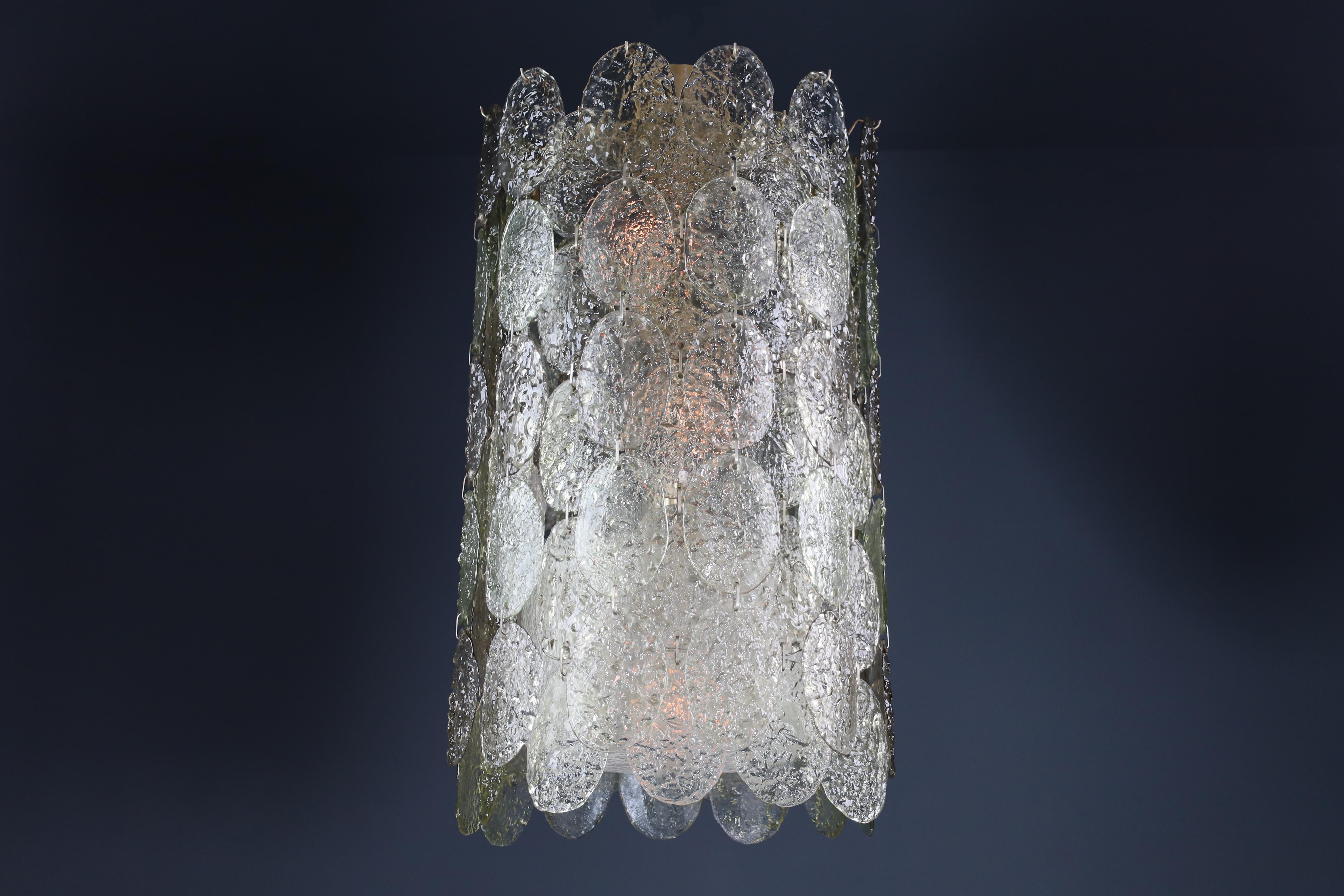 Grande Murano Waterfall Chandelier by Carlo Nason for Mazzega, Italy, 1960s For Sale 8
