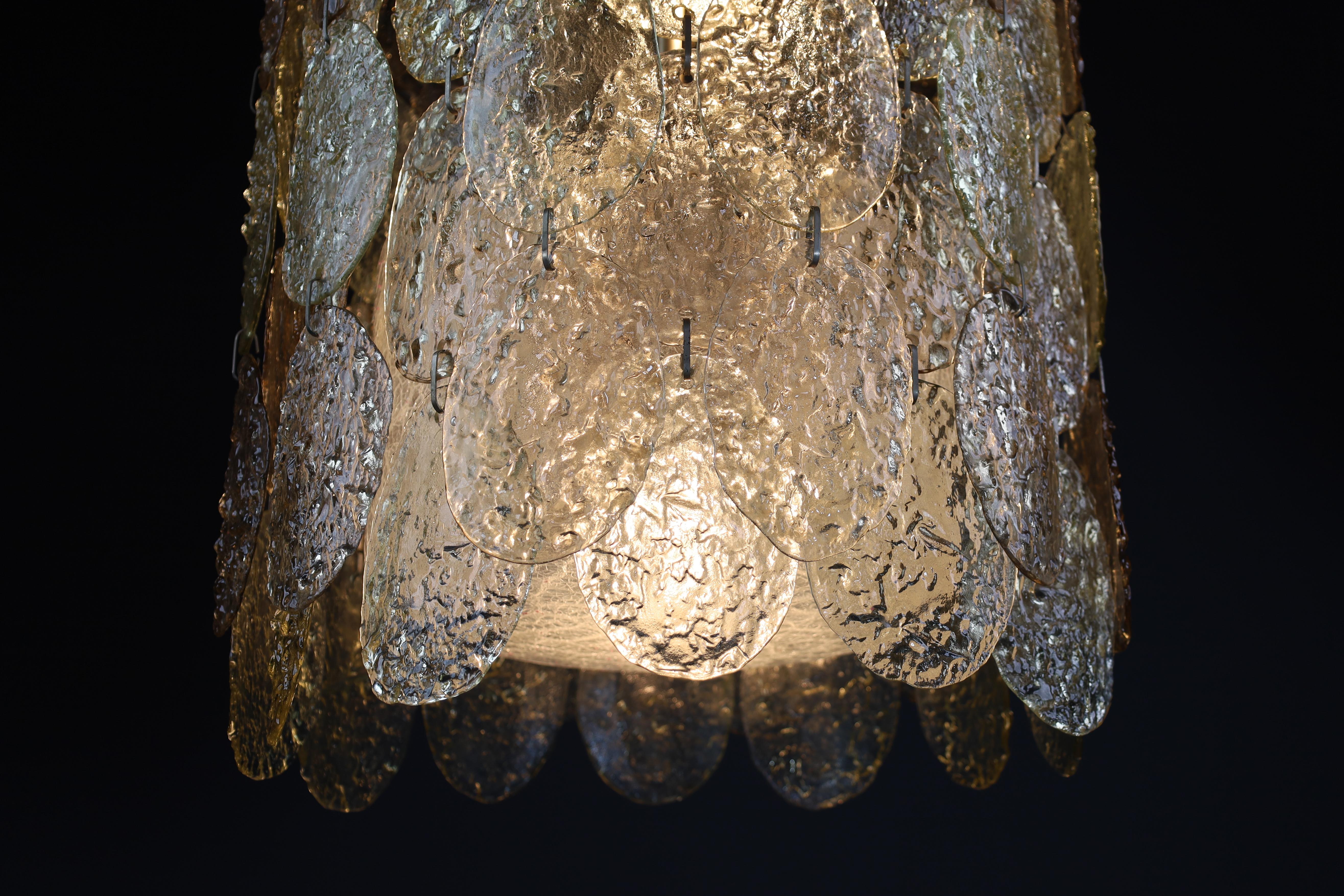 Grande lampadario a cascata di Murano di Carlo Nason per Mazzega, Italia, anni '60 13