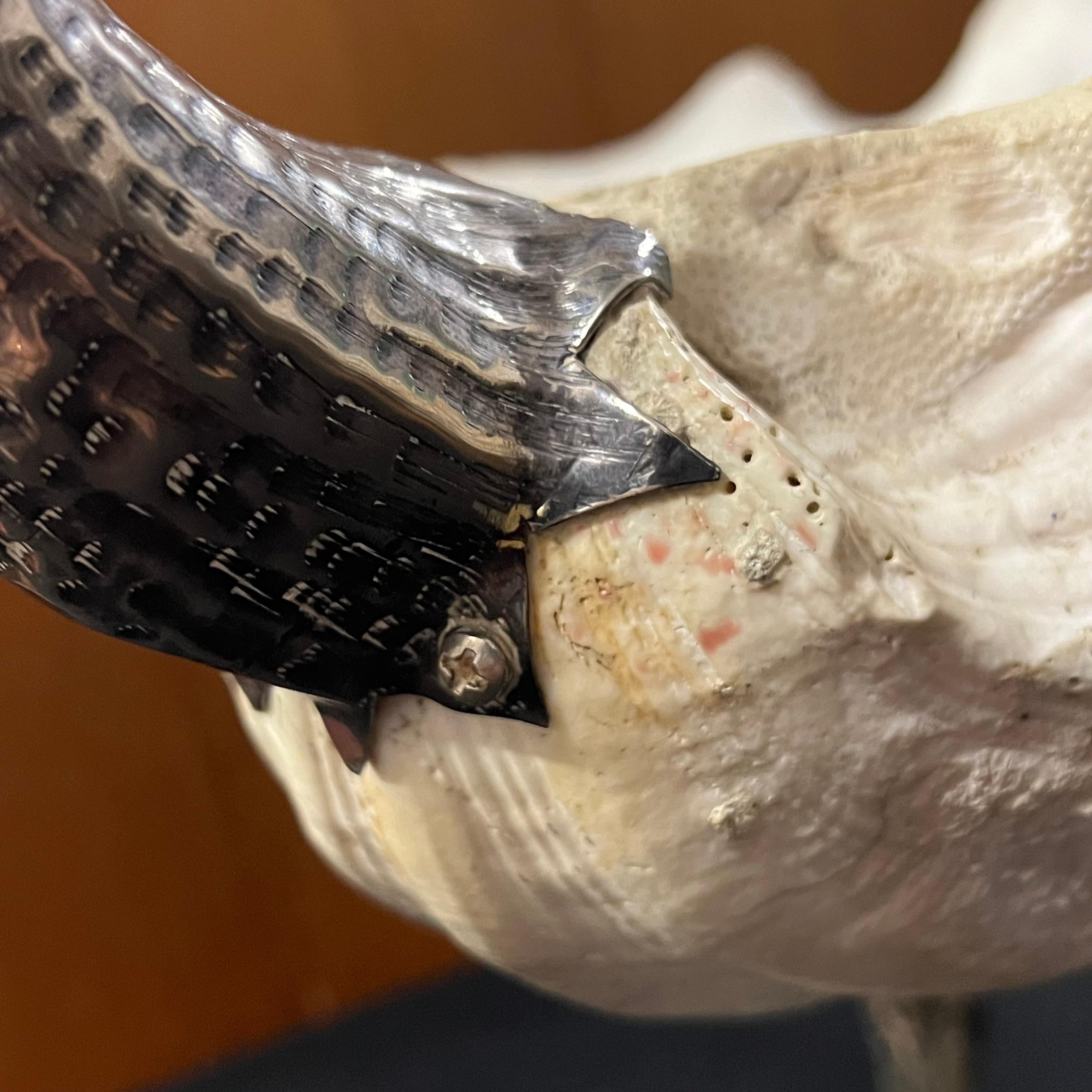 Large Pelican with Shell Sculpture by Gabriella Binazzi - Italy - 1970s 6