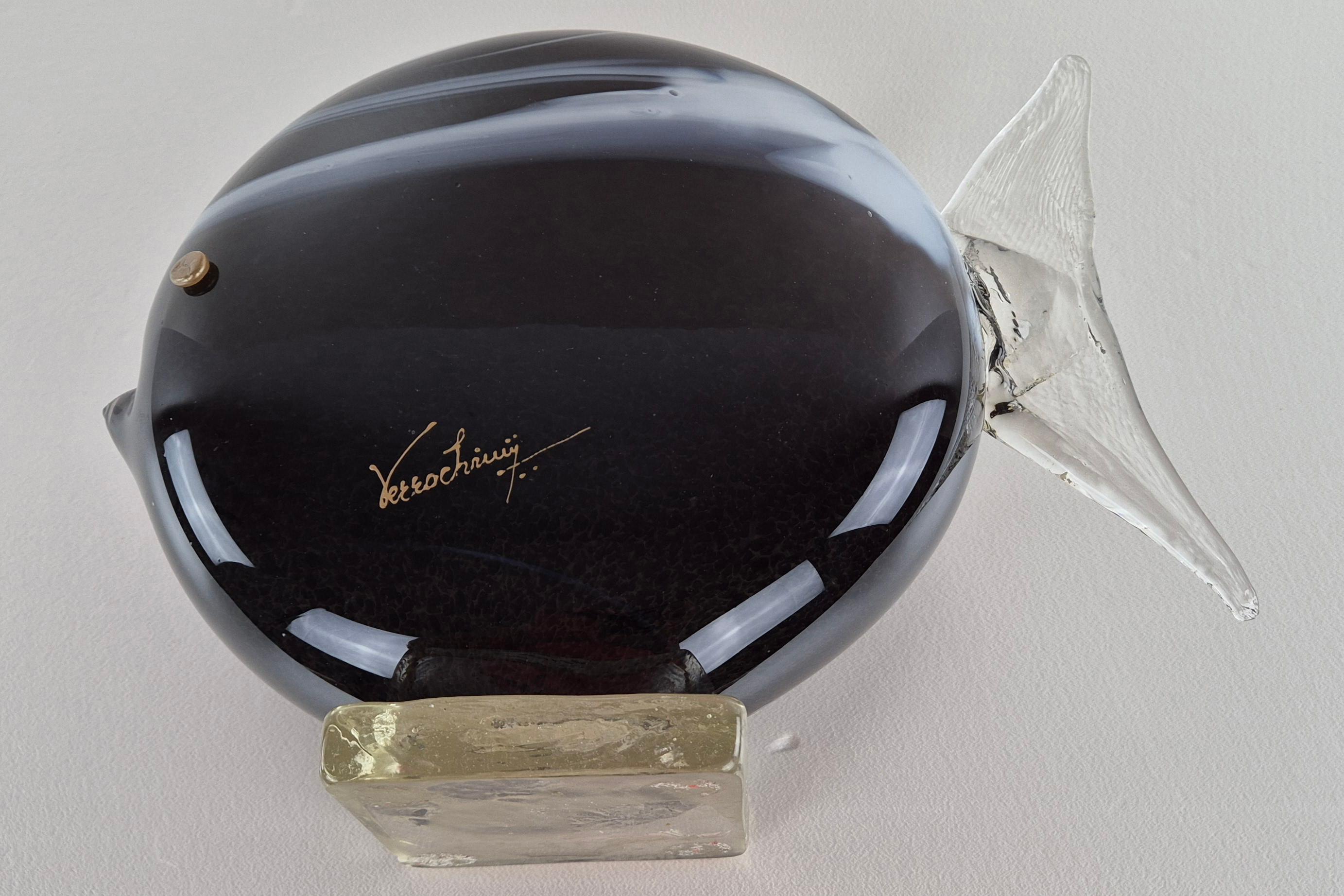 Grande Pesce Art Deco Murano Glass en vente 8