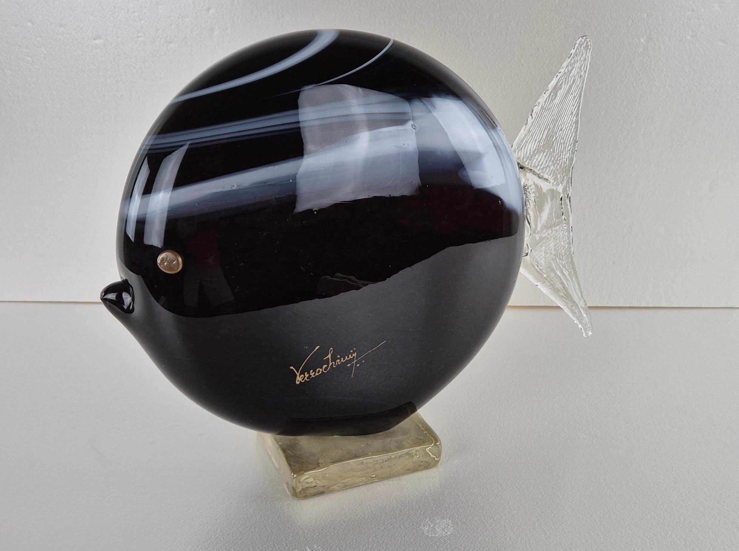Italian Grande Pesce Art Deco Murano Glass en vente