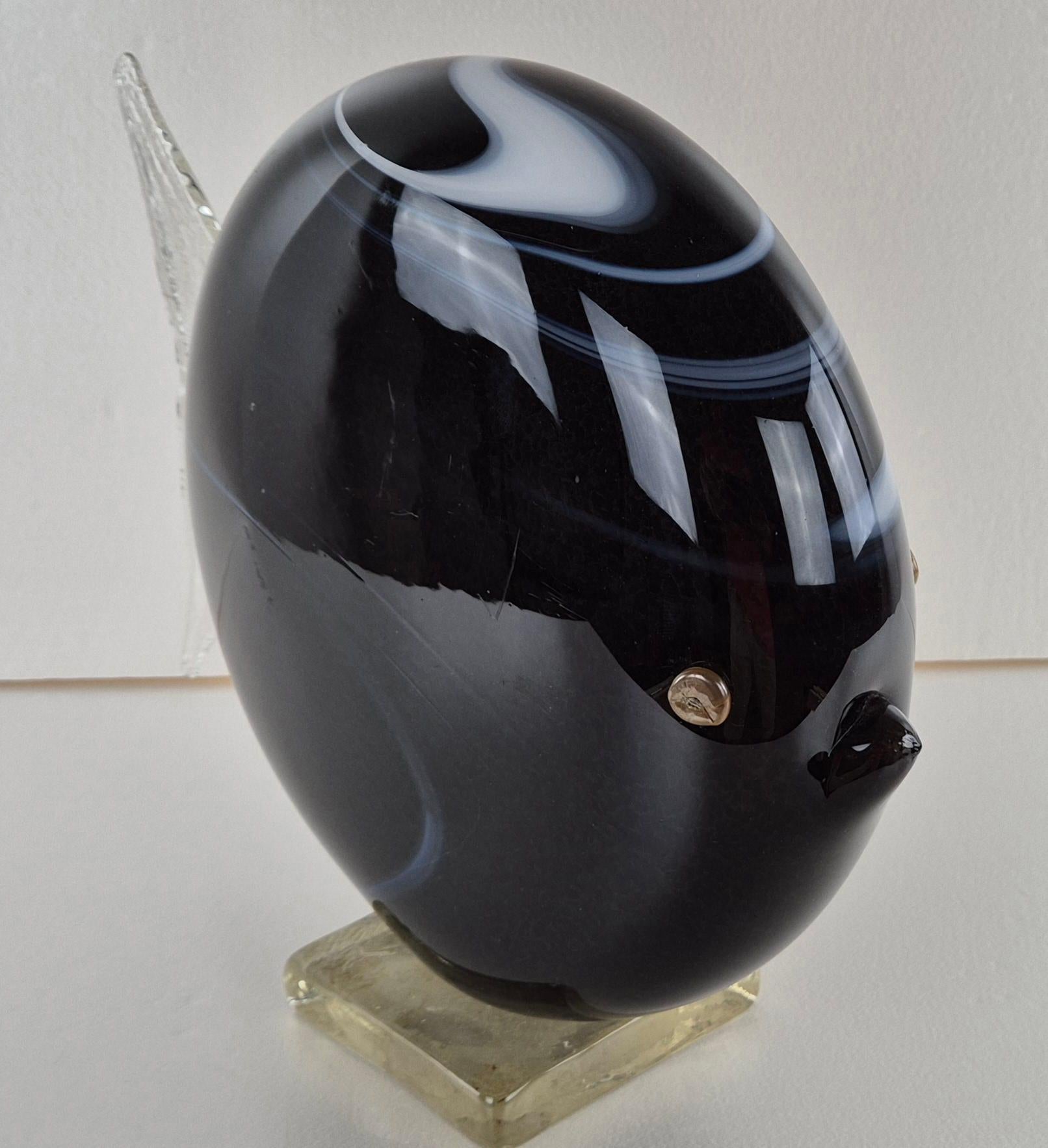 Laiton Grande Pesce Art Deco Murano Glass en vente