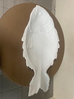 Grande piatto decorativo in ceramica a forma di pesce, G.&B. Vogue, Italia