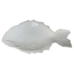 Large decorative ceramic dish in the shape of a fish, G.&B. Vogue, Italy
