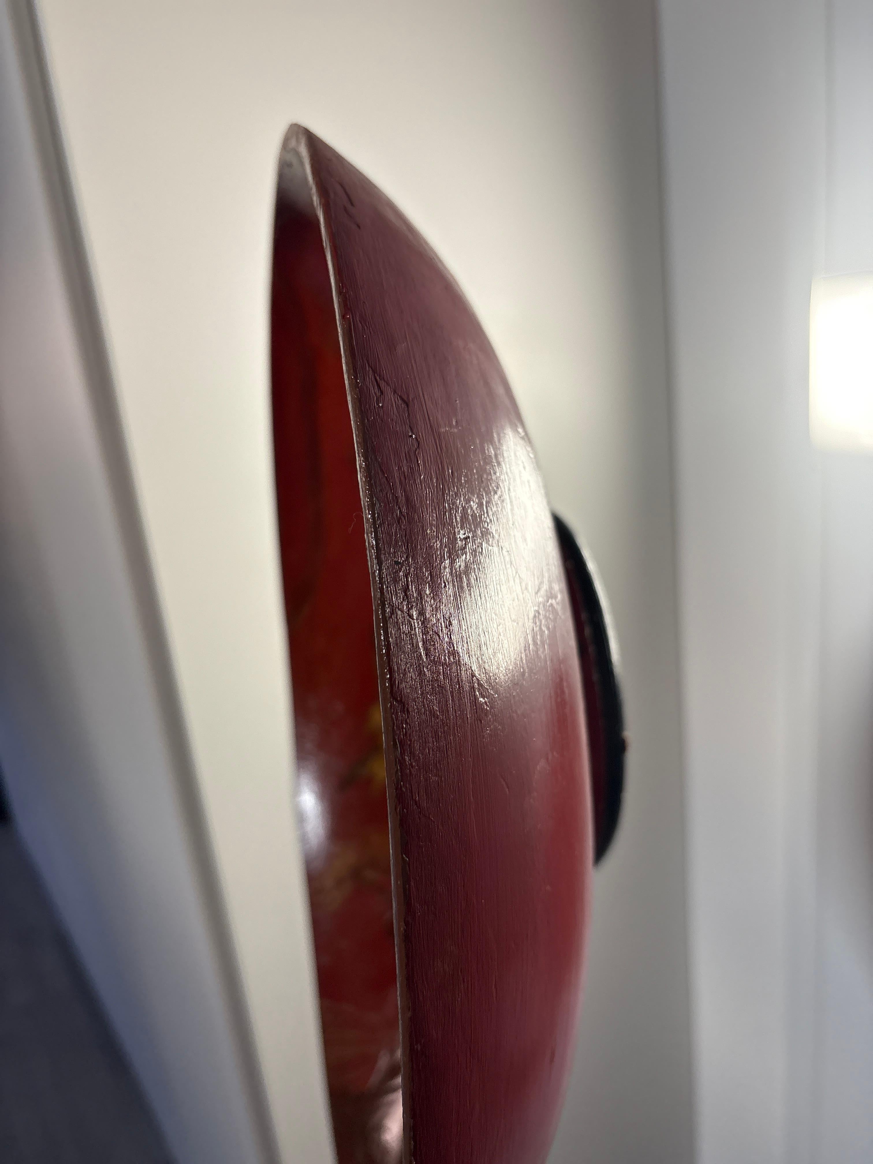 19th Century large lacquer plate For Sale