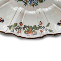 Large Dish In Italian Majolica Manufacture Antonibon Fruit Decoration 1750