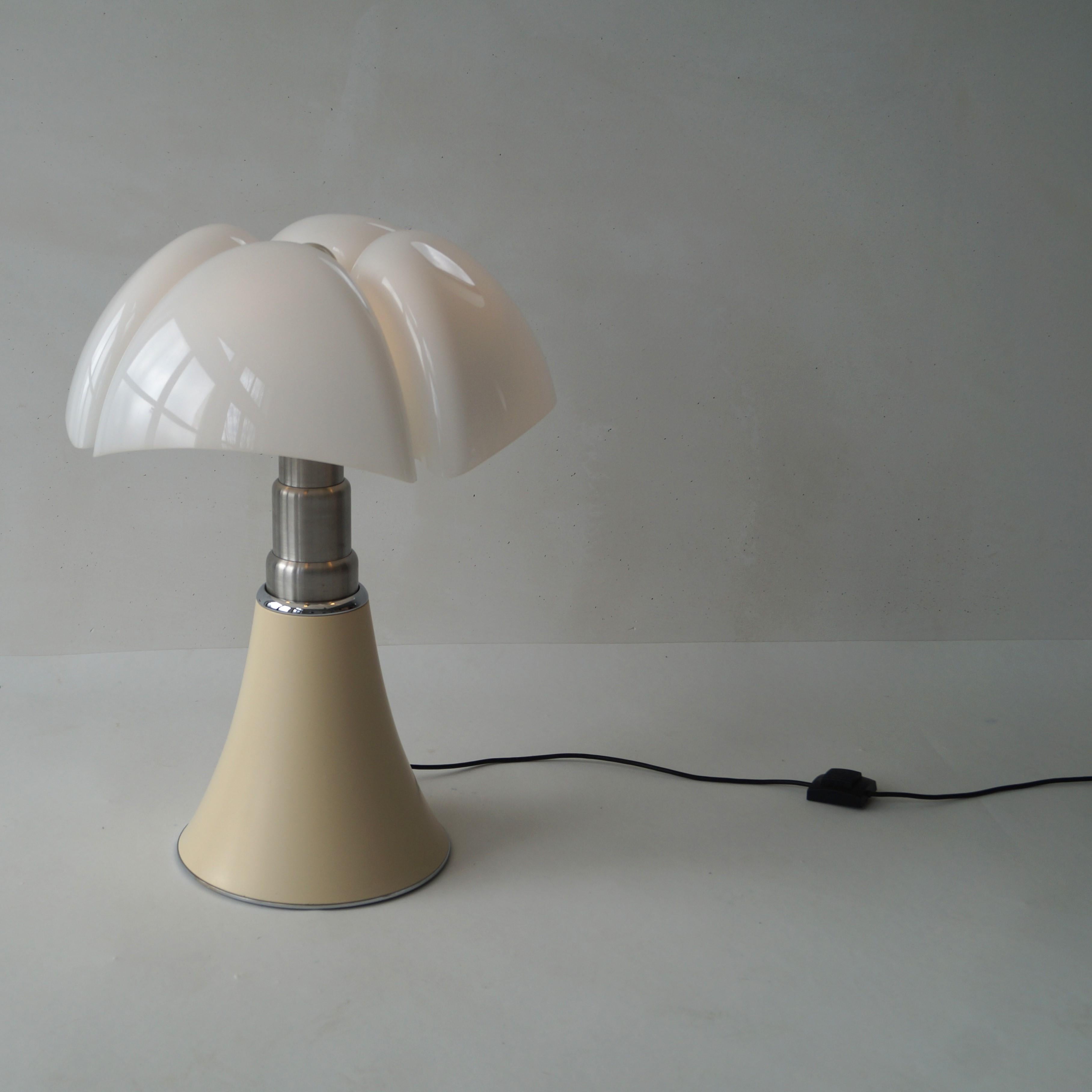 Stainless Steel Grande Pipistrello by Gae Aulenti for Martinelli Luce, 1970s