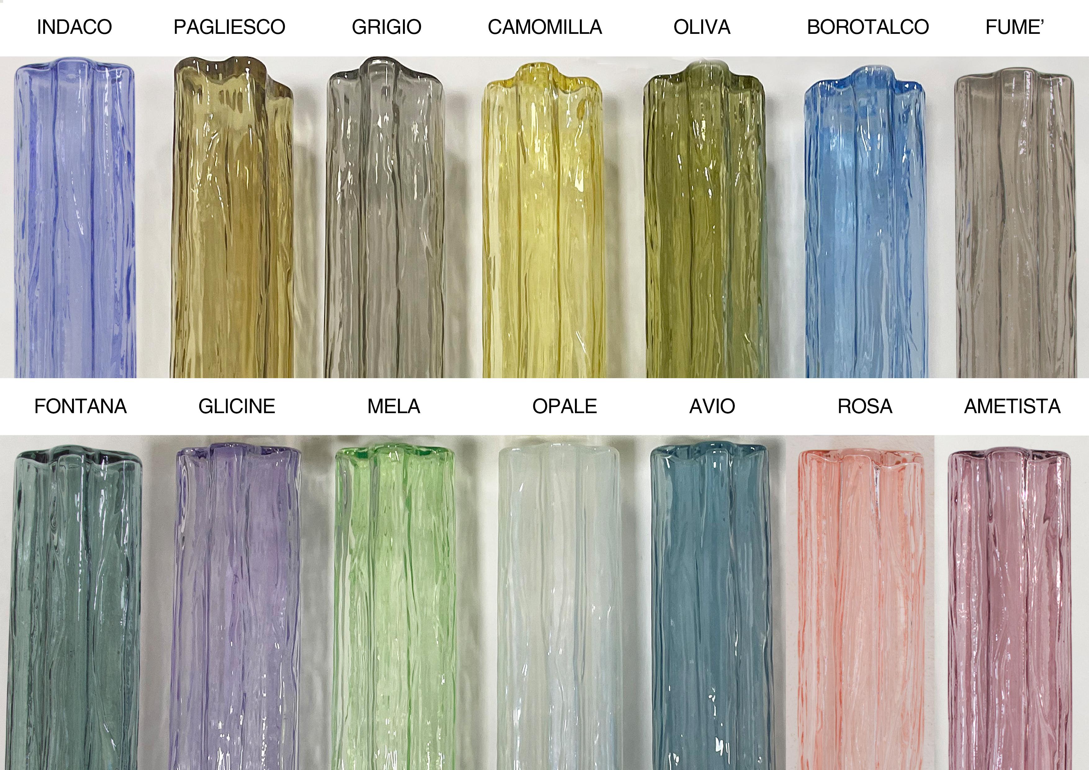 Grande plafoniera con pendagli vetro di Murano ispirata al mid-century italiano in vendita 7
