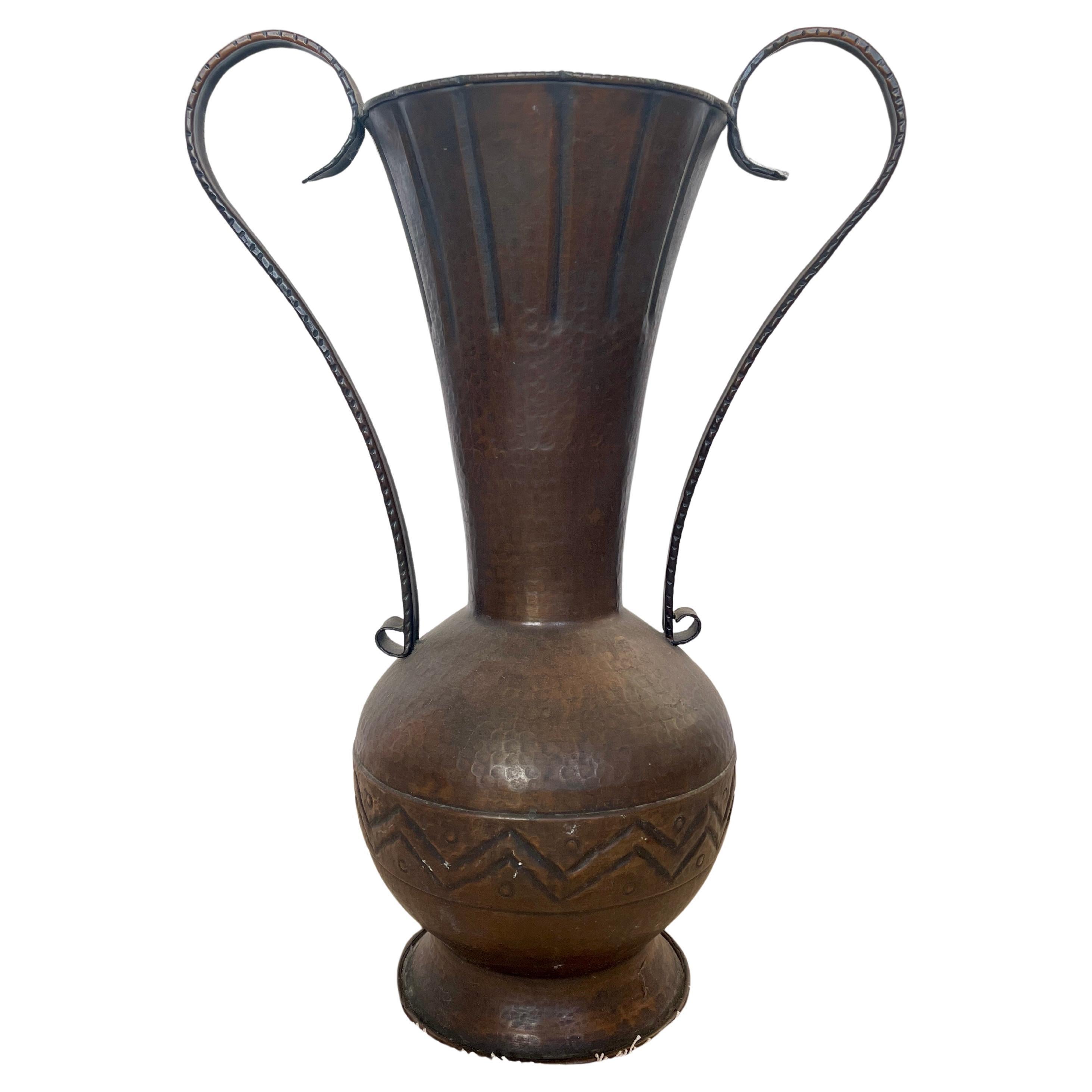 Large 1940s Italian copper umbrella stand