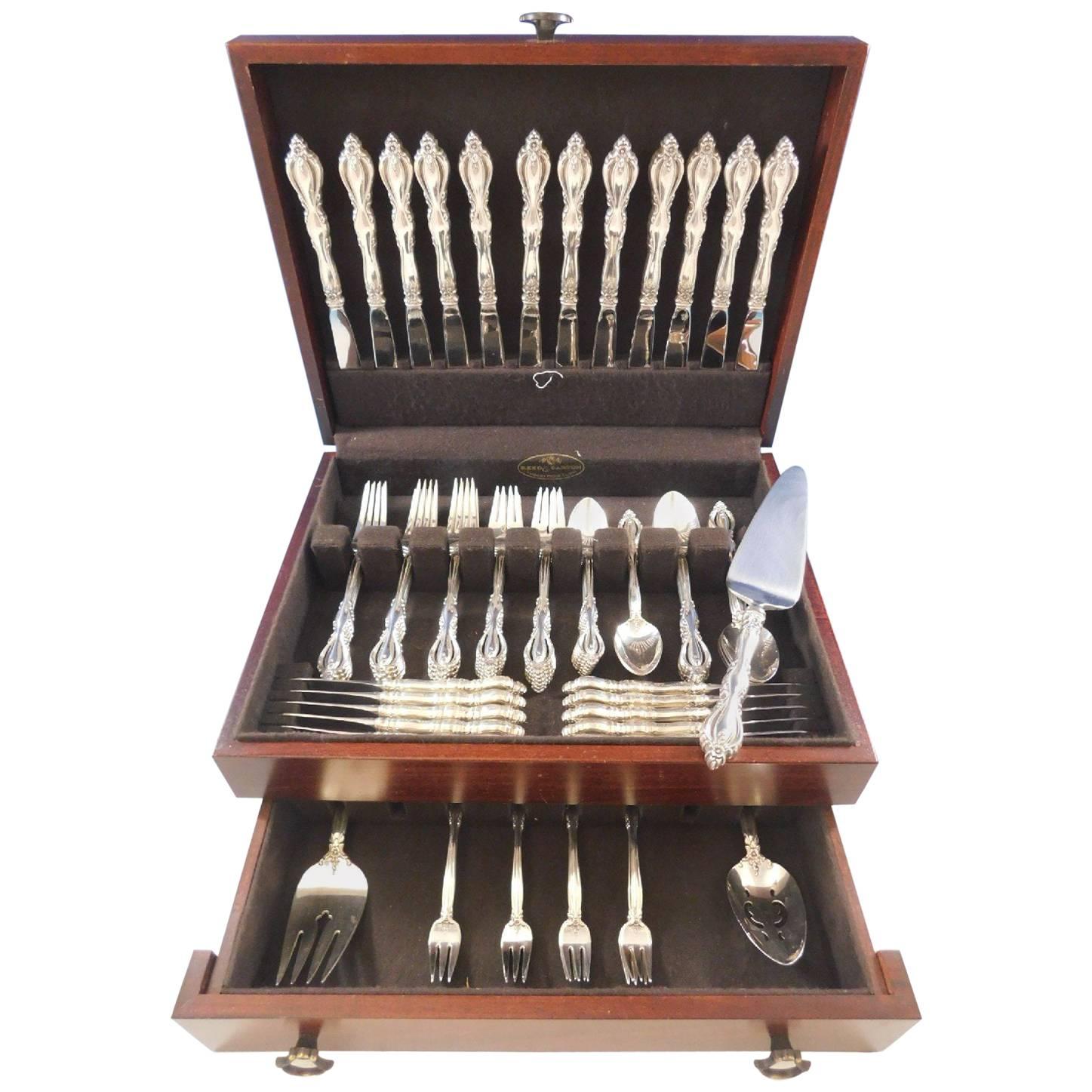 Grande Regency by International Sterling Silver Flatware Set for 12 Service 87pc