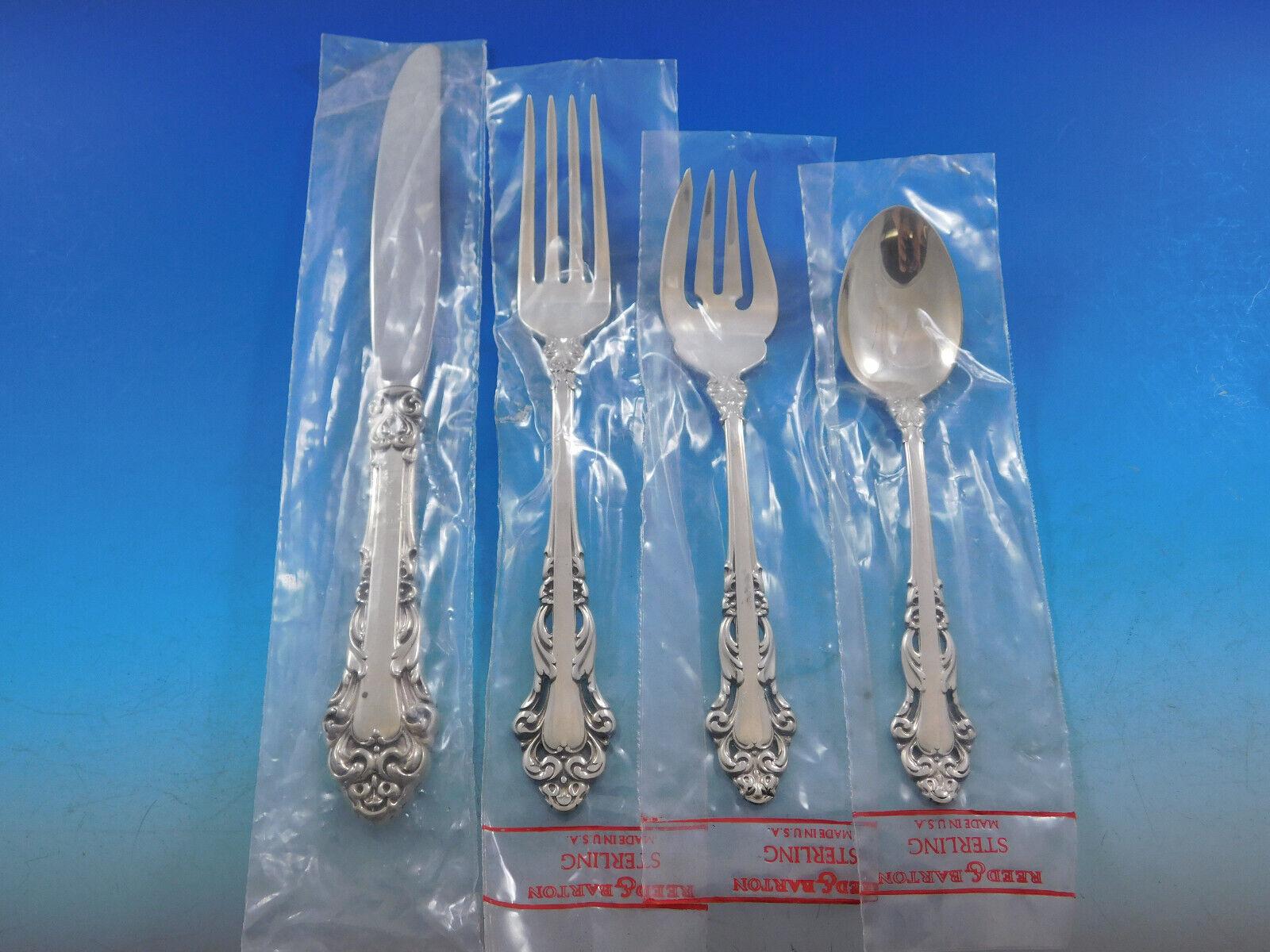 New, unused Grande Renaissance by Reed & Barton Sterling Silver flatware set - 48 pieces. This set includes:

12 Knives, 9