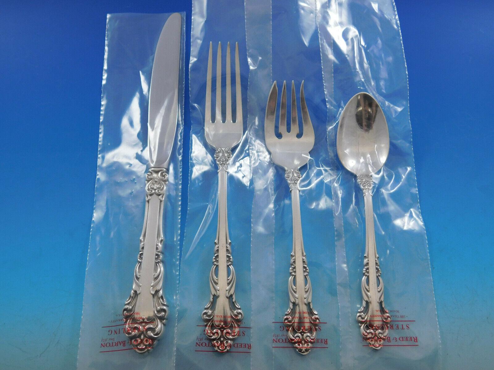 New, unused Grande Renaissance by Reed & Barton Sterling Silver flatware set - 51 pieces. This set includes:

12 knives, 9