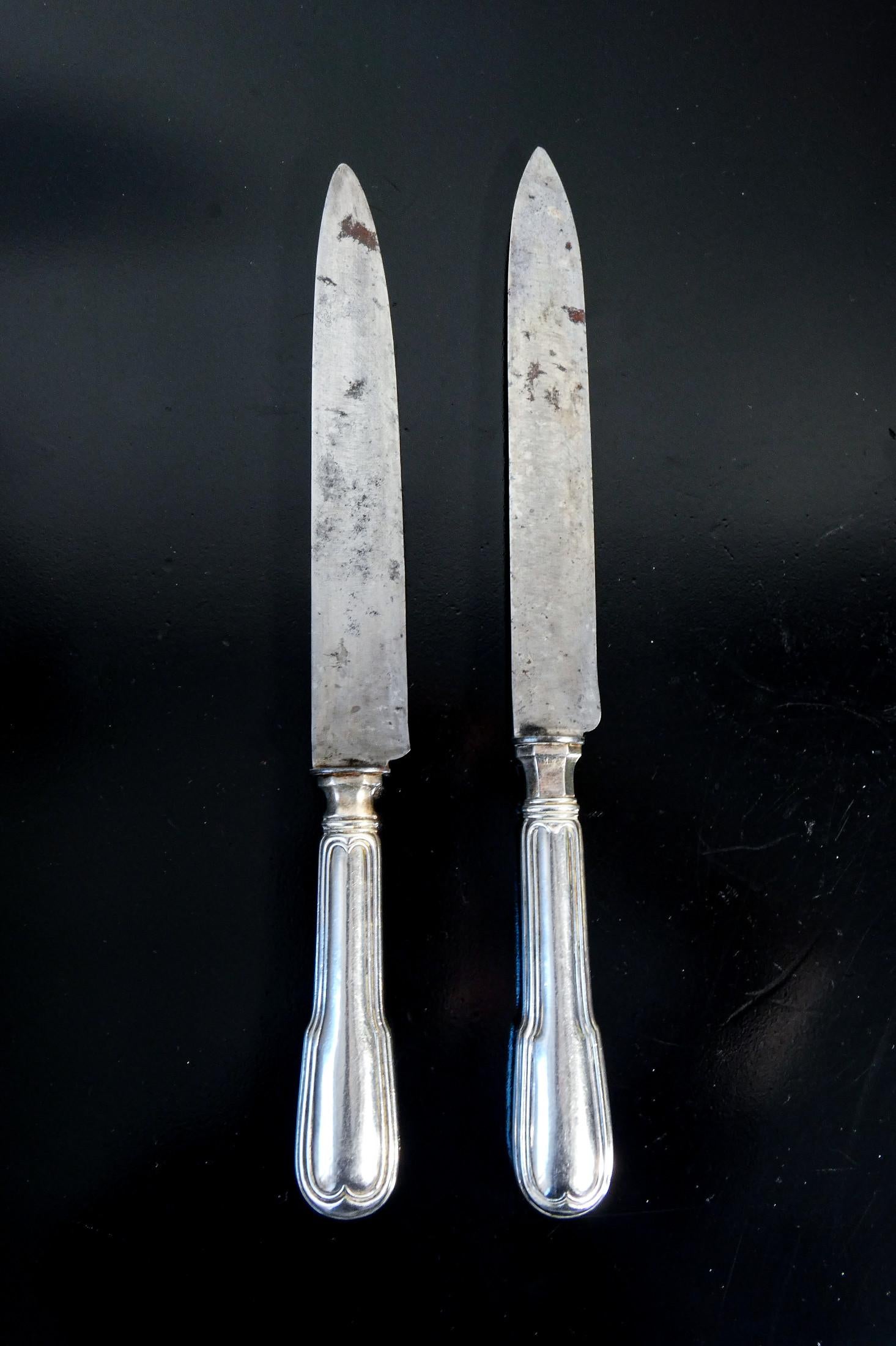 Grande servizio di posate CHRISTOFLE mod. Filet, Chinon. 96 pz. Francia, 1876 in vendita 5