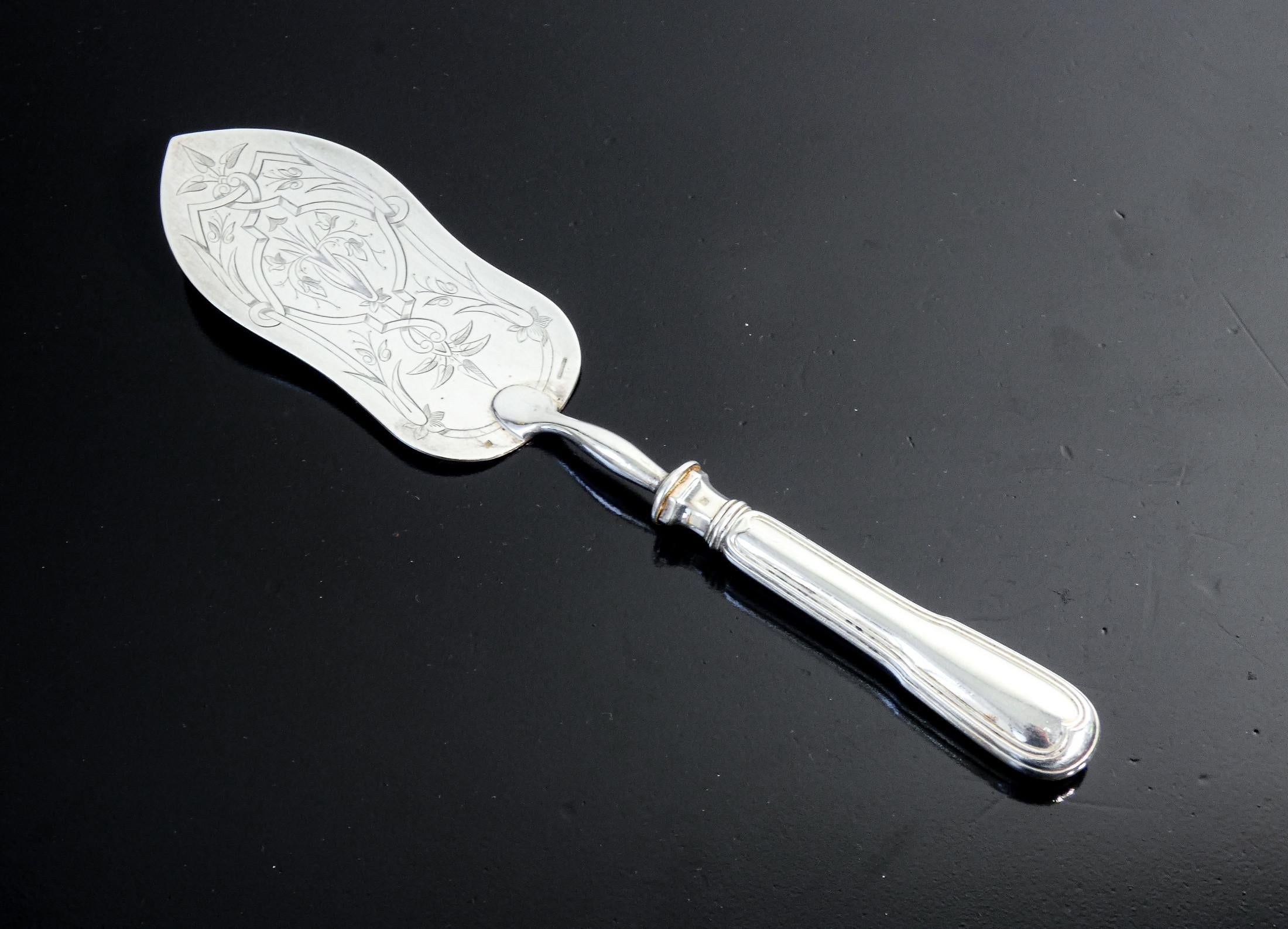 Legno Grande servizio di posate CHRISTOFLE mod. Filet, Chinon. 96 pz. Francia, 1876 in vendita
