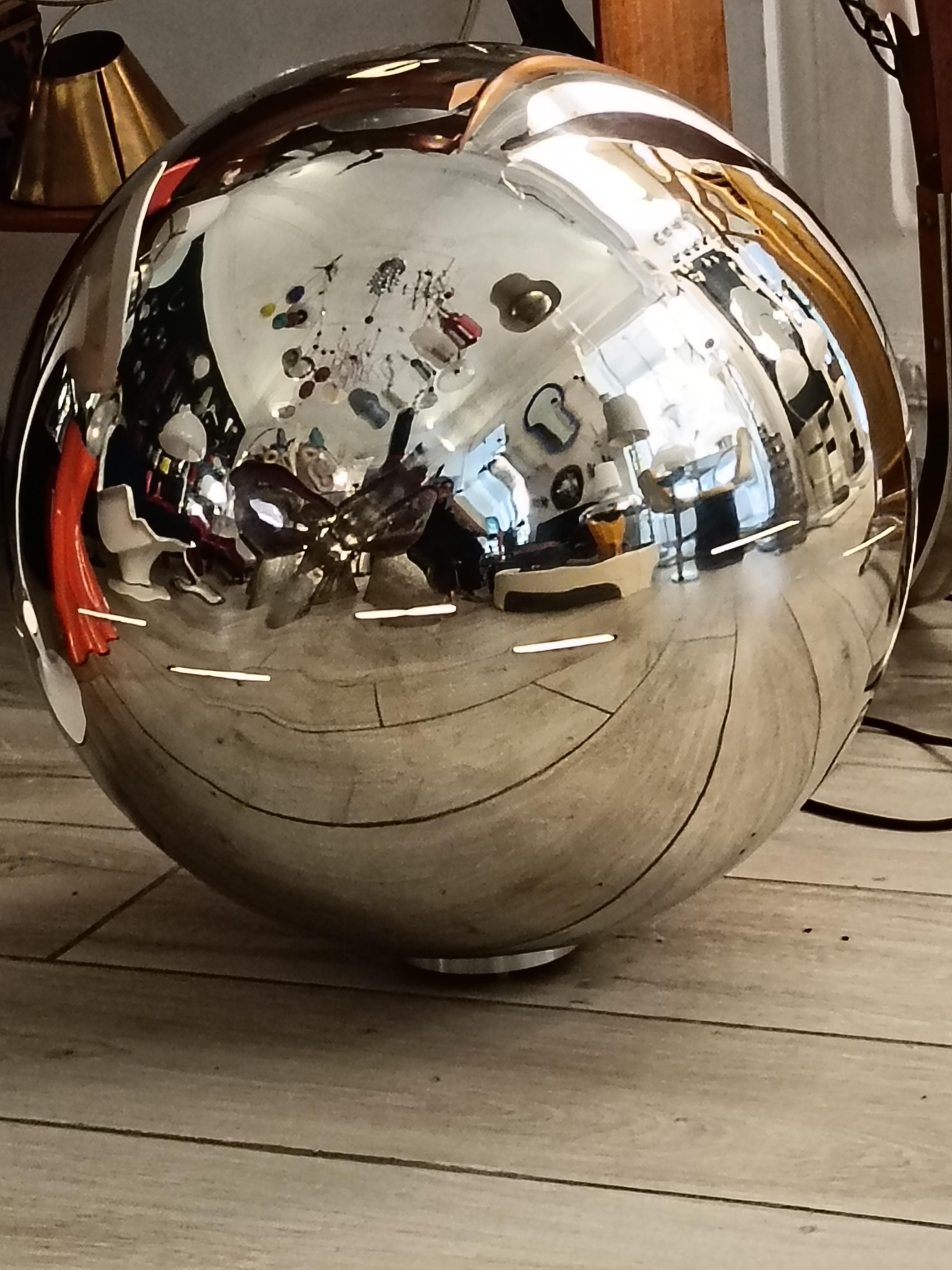 Grande Sfera Lampada da Tavolo o da Terra Space Age, Italia 1970s in vendita 2