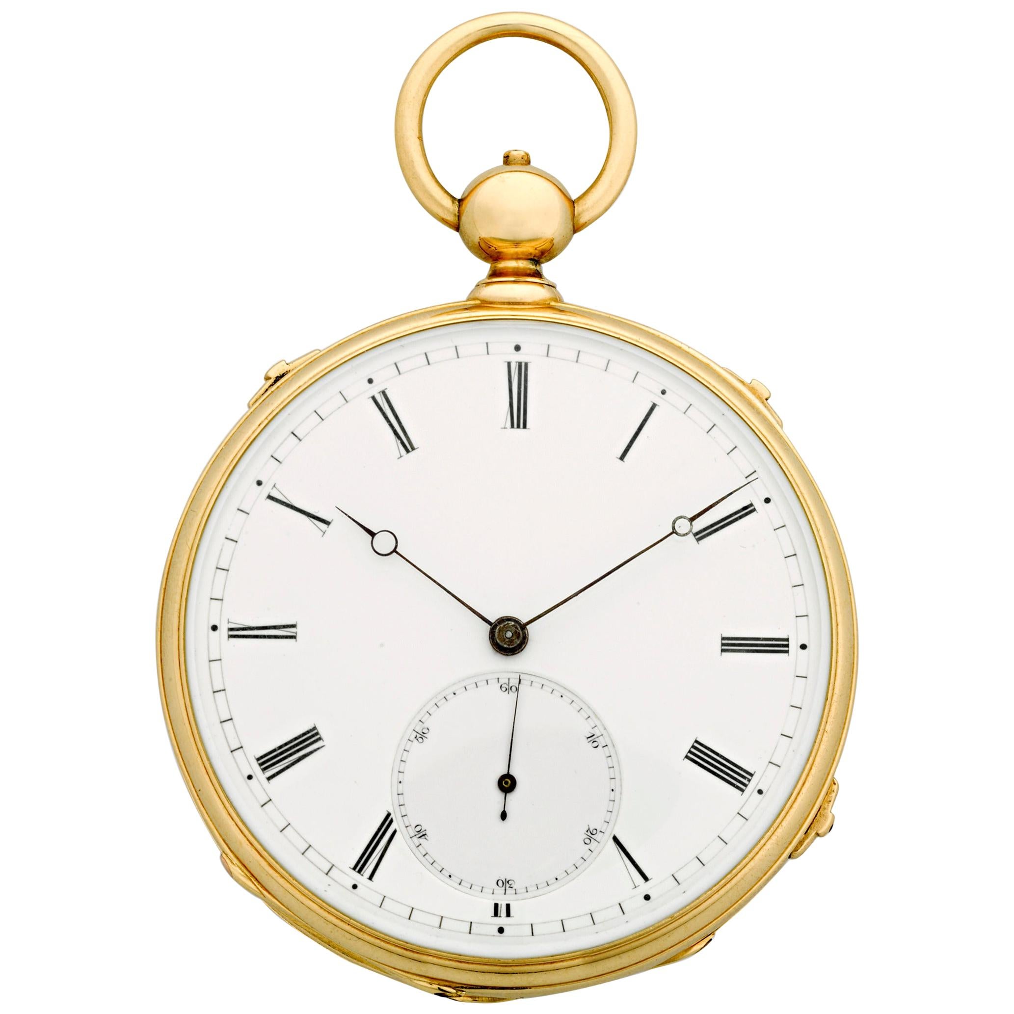 Grande Sonnerie Pocket Watch by Montandon For Sale