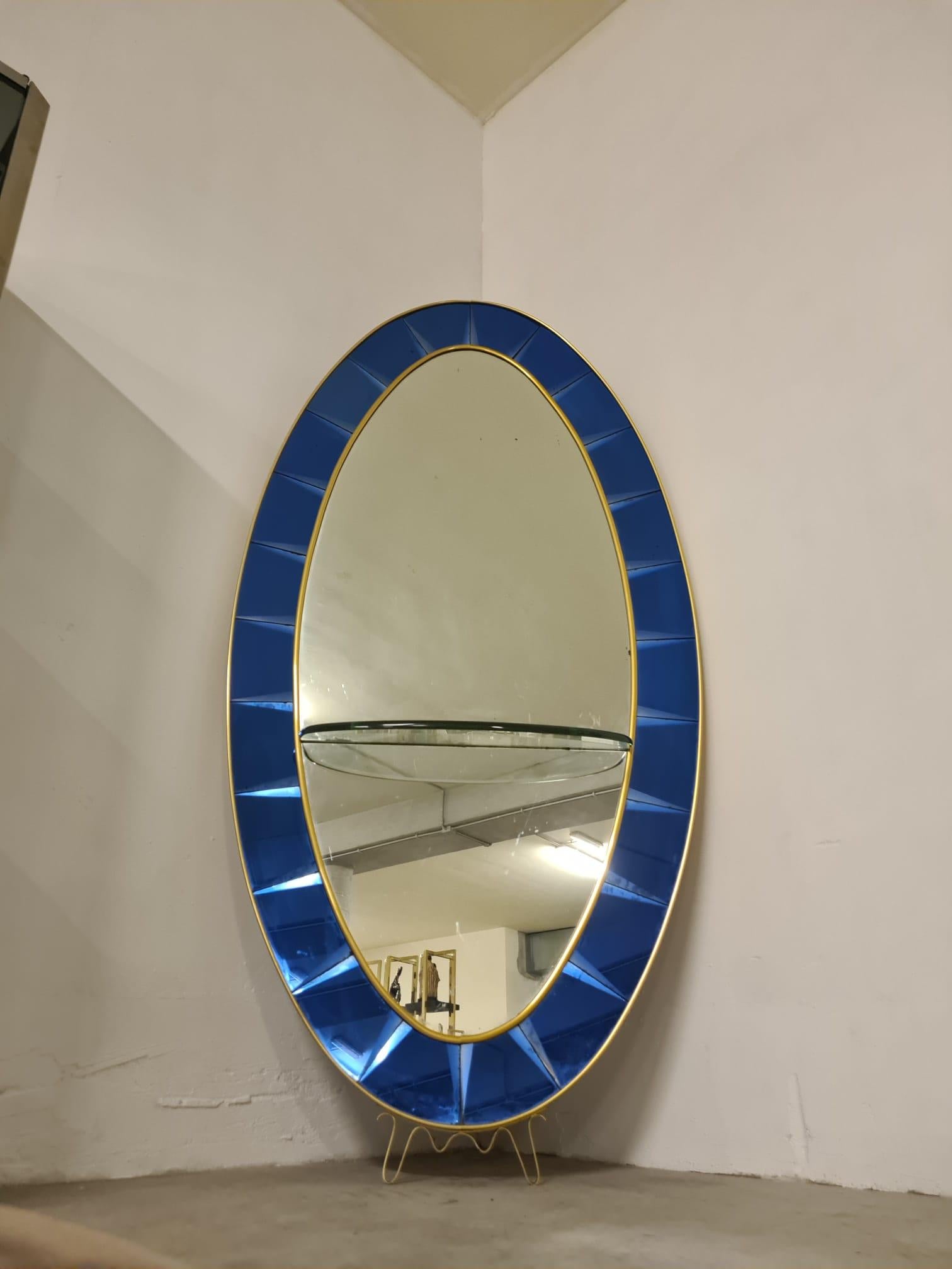 Mid-20th Century Cristal Art large mirror For Sale
