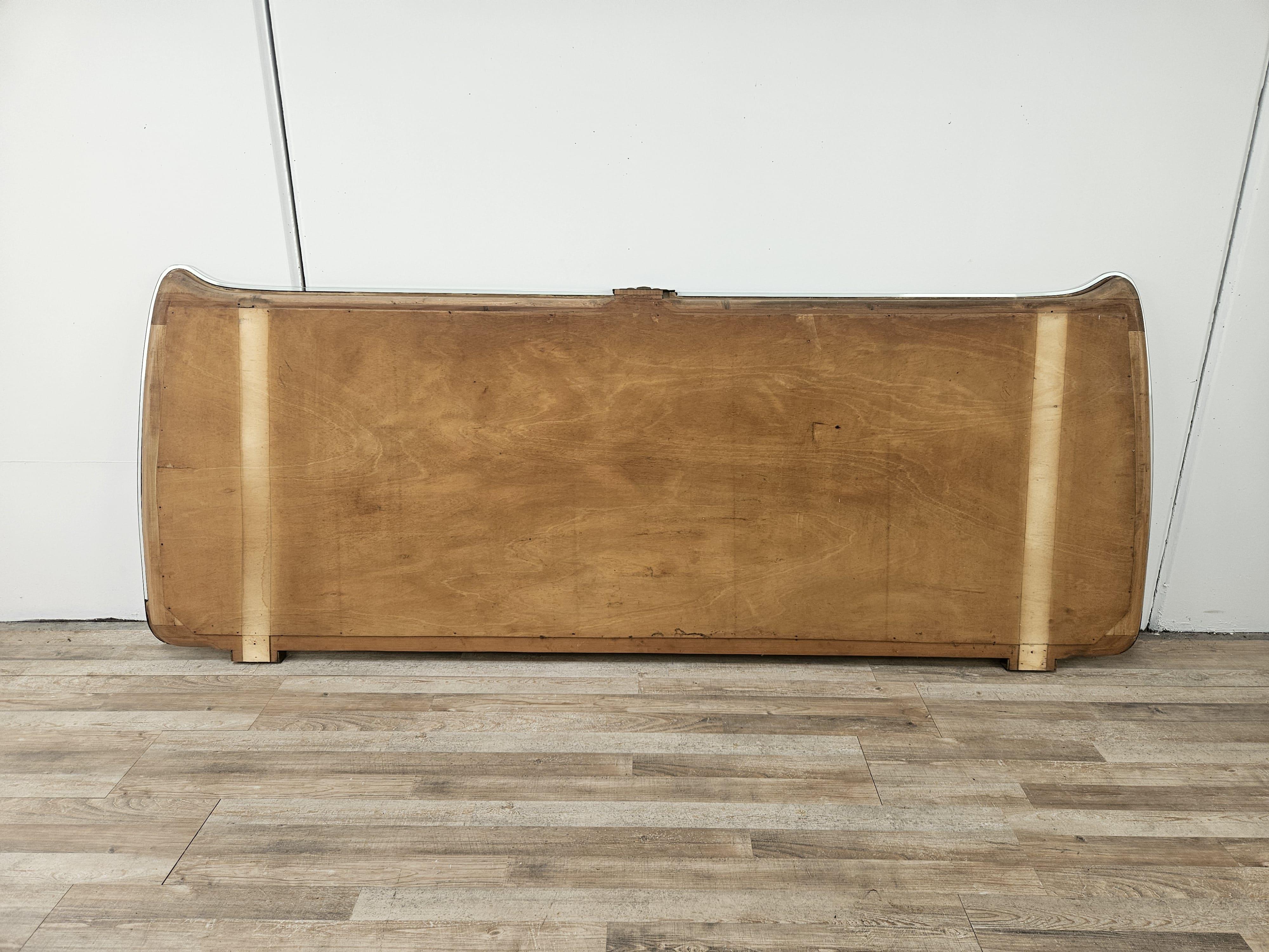 Grand miroir Mid Century des années 1970 avec décorations dorées et pièces en laiton en vente 12