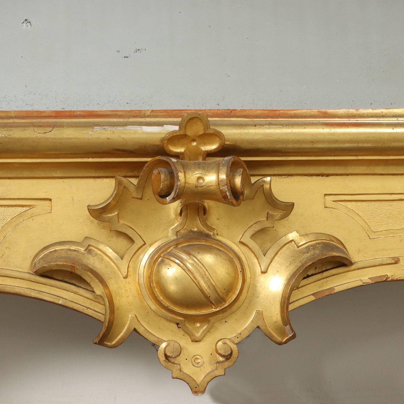 Grand miroir ombertin Italie dernier quart du 19ème siècle en vente 4