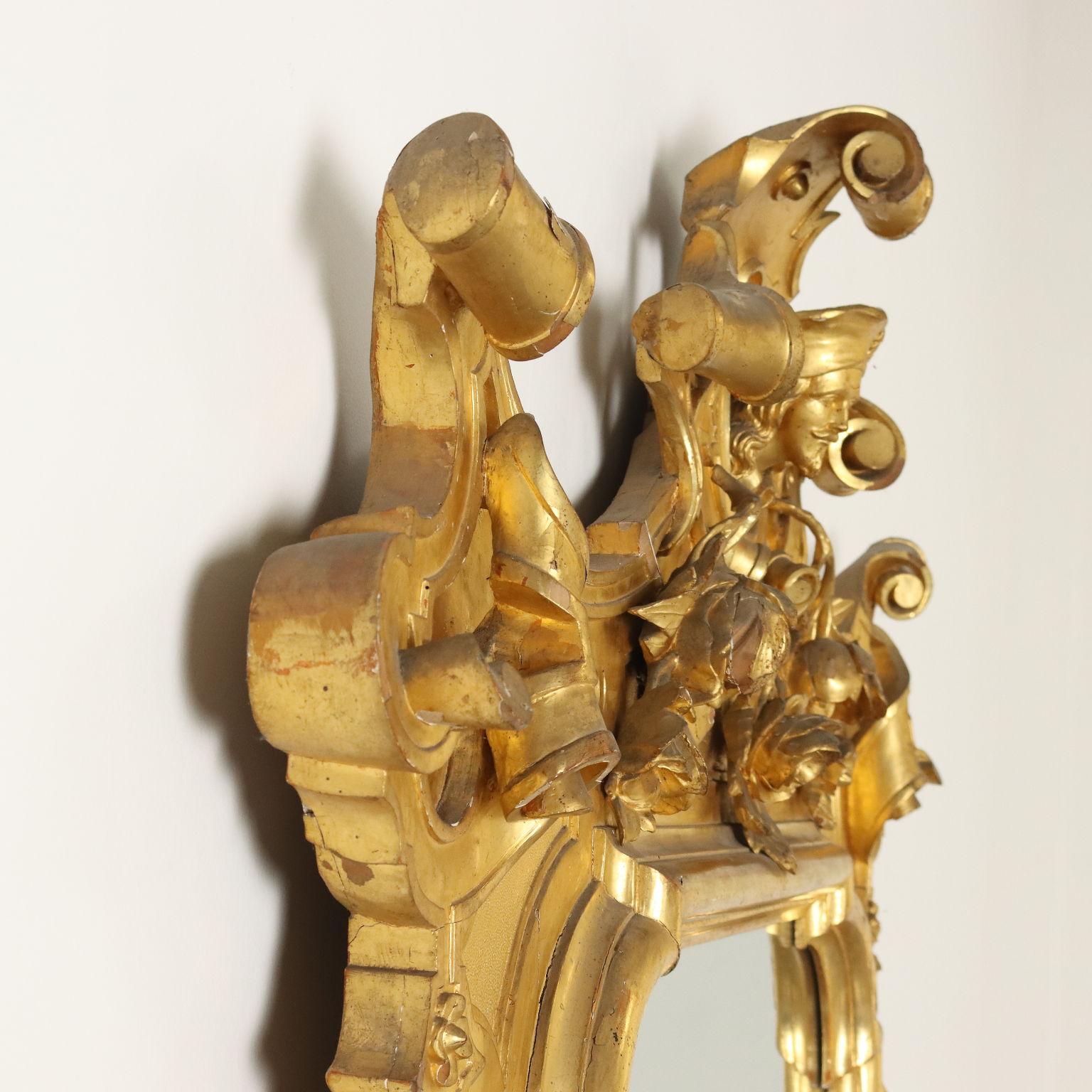 Grand miroir ombertin Italie dernier quart du 19ème siècle en vente 5