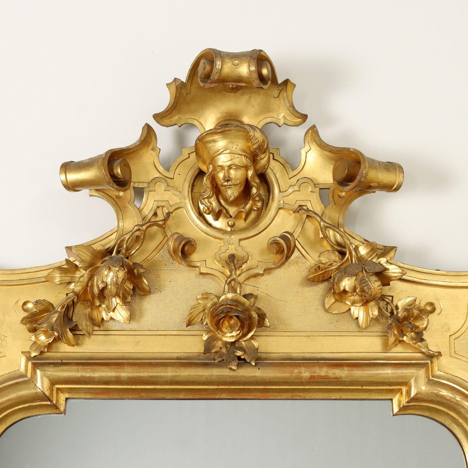 Autre Grand miroir ombertin Italie dernier quart du 19ème siècle en vente