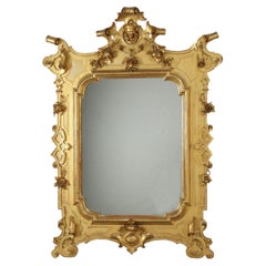 Grand miroir ombertin Italie dernier quart du 19ème siècle