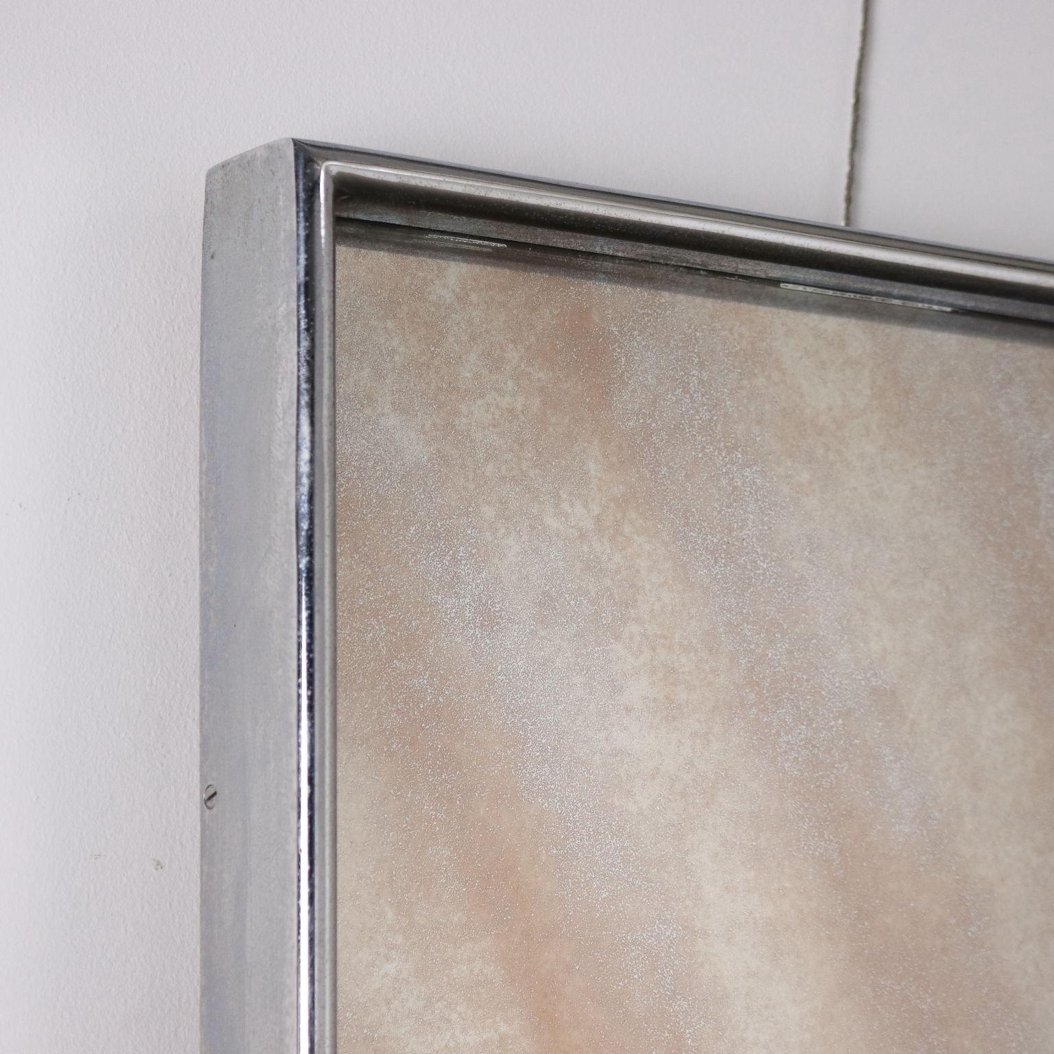 Mid-Century Modern Large 1960s Rectangular Mirror For Sale