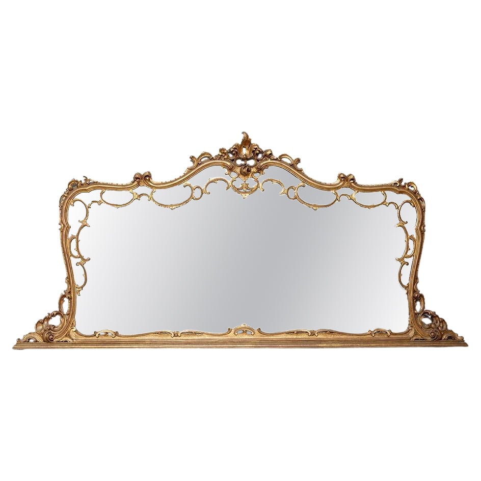 Grande pièce de monnaie du début du xxème siècle en cuir doré dans le style Barocco. en vente