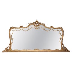 Grande specchio da parete inizio xx secolo in legno dorato in stile Barocco