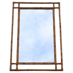 Grande Specchio in Bambù rettangolare Italiano minimalismo Design
