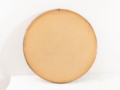 Large round bamboo wall mirror, 1960s