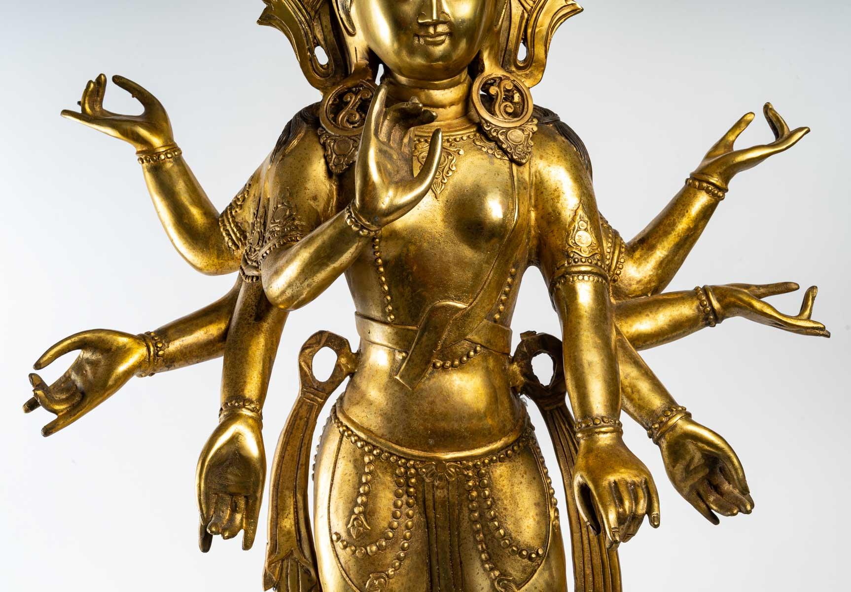 Large Bronze Statue of Amoghapasa Lokeshvara 2