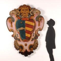 Large Baroque Coat of Arms Pasqui Family Florence Early 18th Century