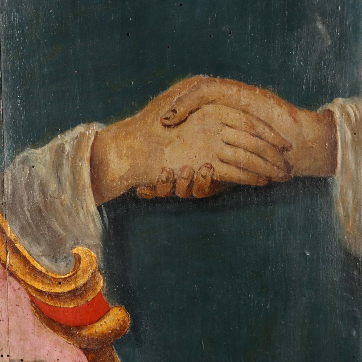 Dipinto Grande Barocco Famiglia Pasqui Firenze Inizio XVIII Secolo in vendita