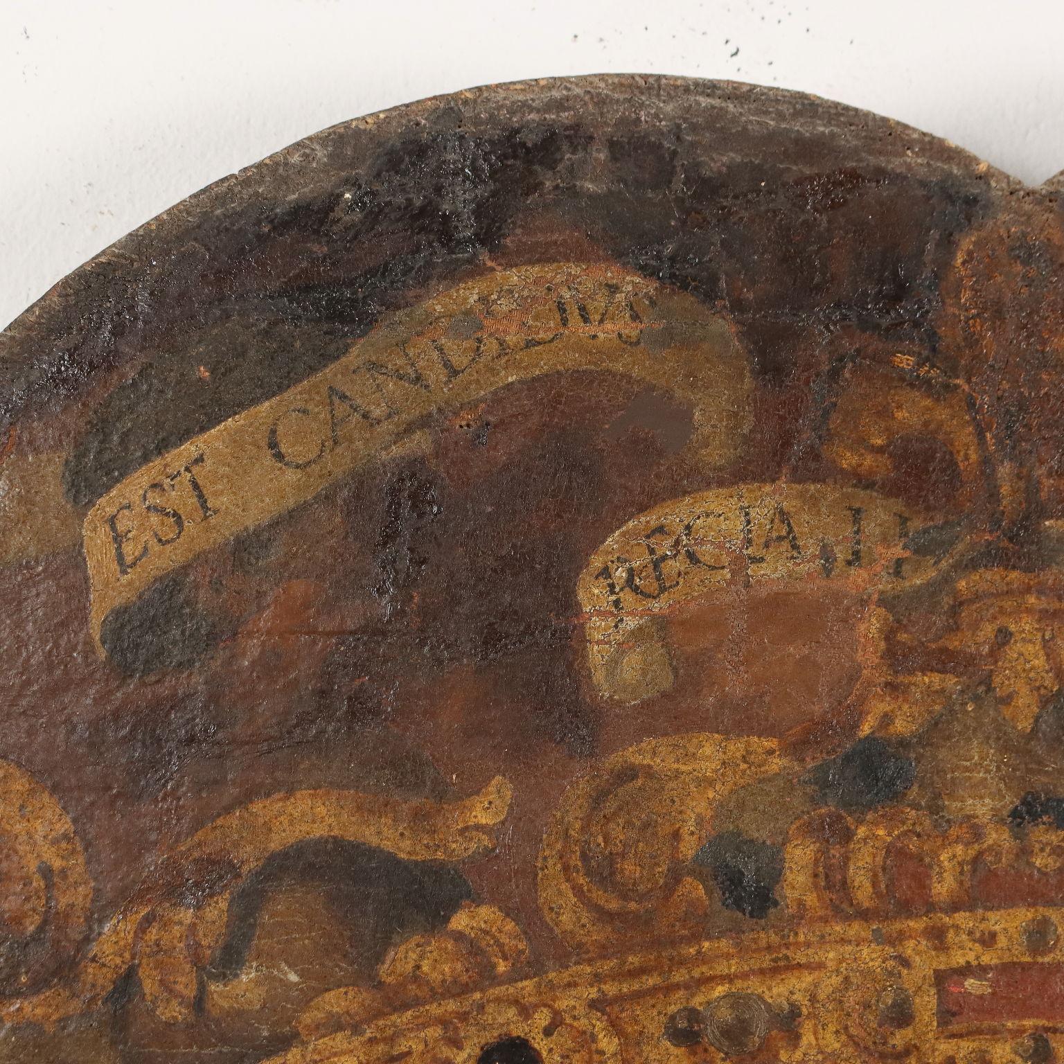 Large Baroque Noble Coat of Arms Italy Late 17th Early 18th Century For Sale 1