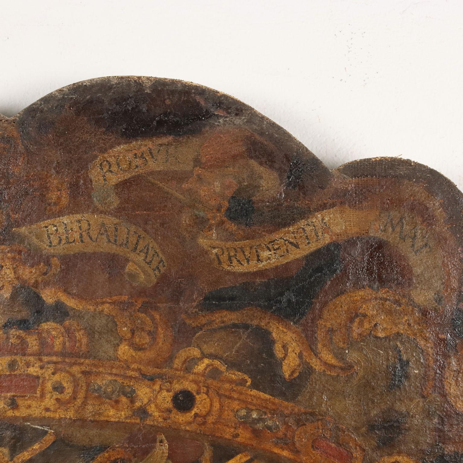 Large Baroque Noble Coat of Arms Italy Late 17th Early 18th Century For Sale 2