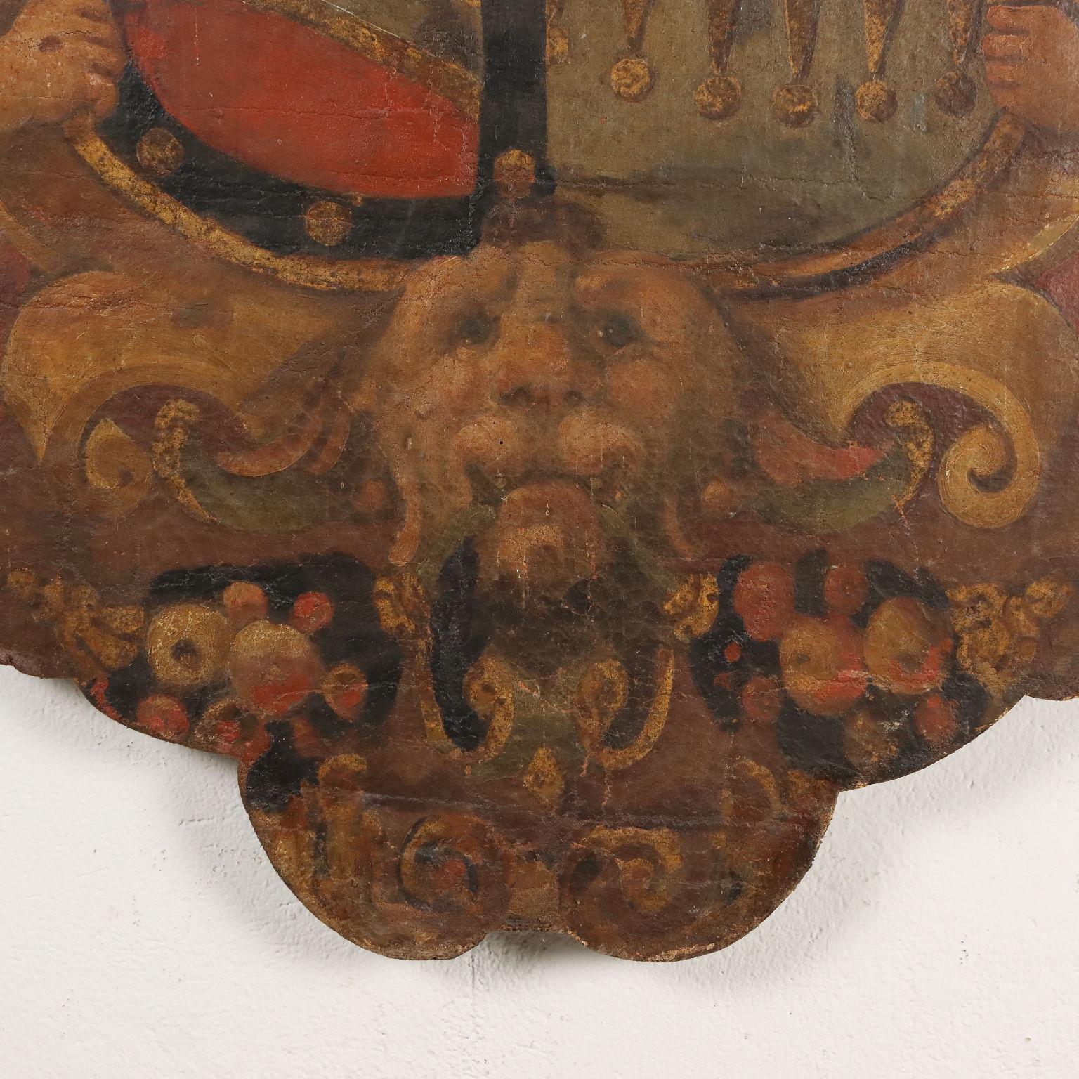 Large Baroque Noble Coat of Arms Italy Late 17th Early 18th Century For Sale 3