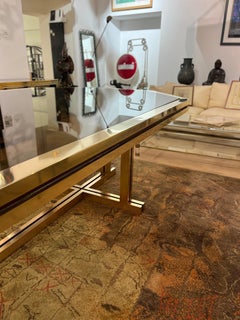 Grande Table De Salle à Manger En Laiton Maison Jansen