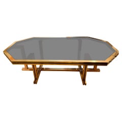 Grande Table De Salle à Manger En Laiton Maison Jansen
