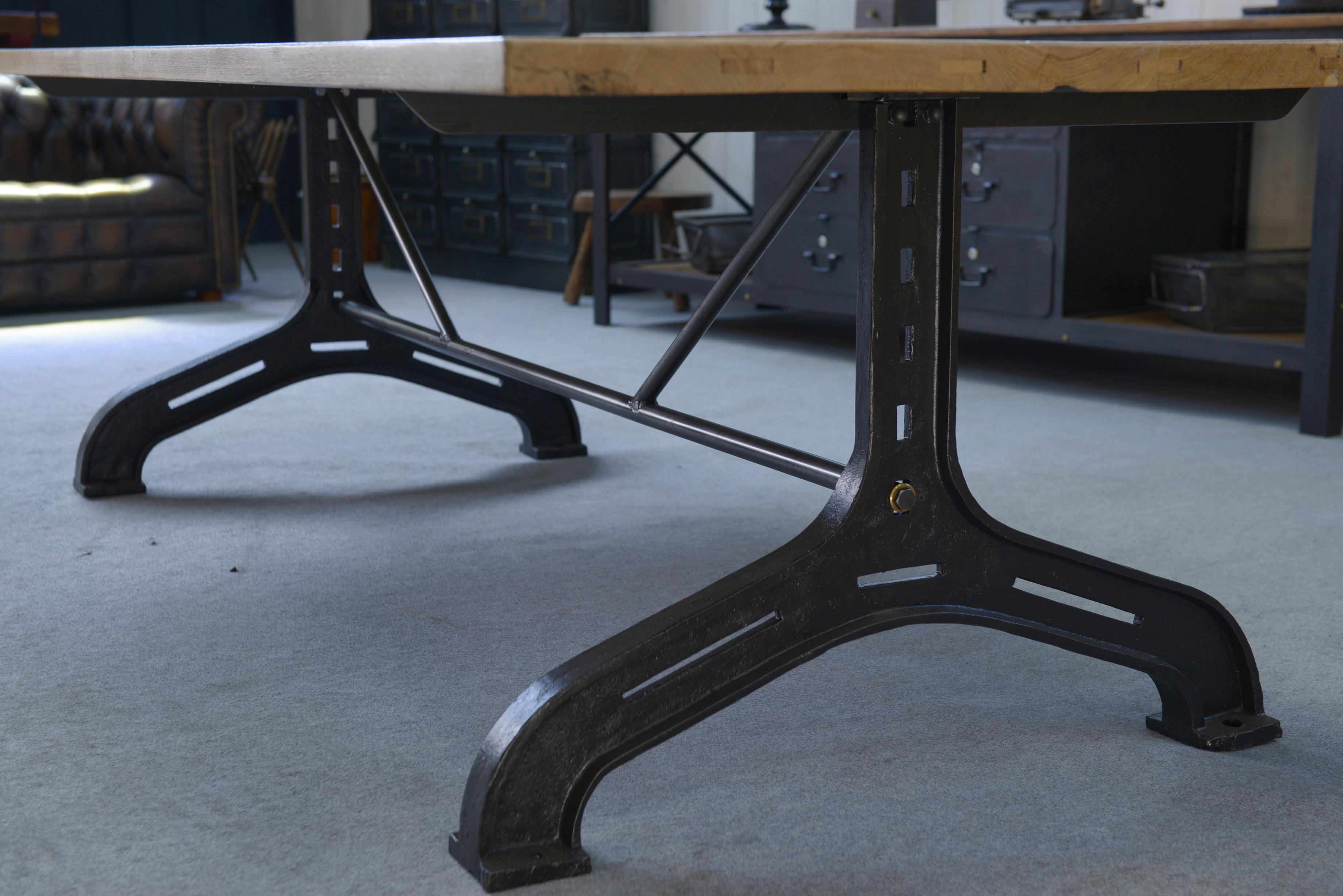 Oak Grande table industrielle pieds 