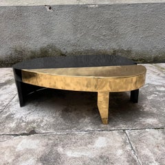 Grande Tavolino "Cafè" in Ferro e Ottone - Di Alberto Tonni - Italia - Anni '90