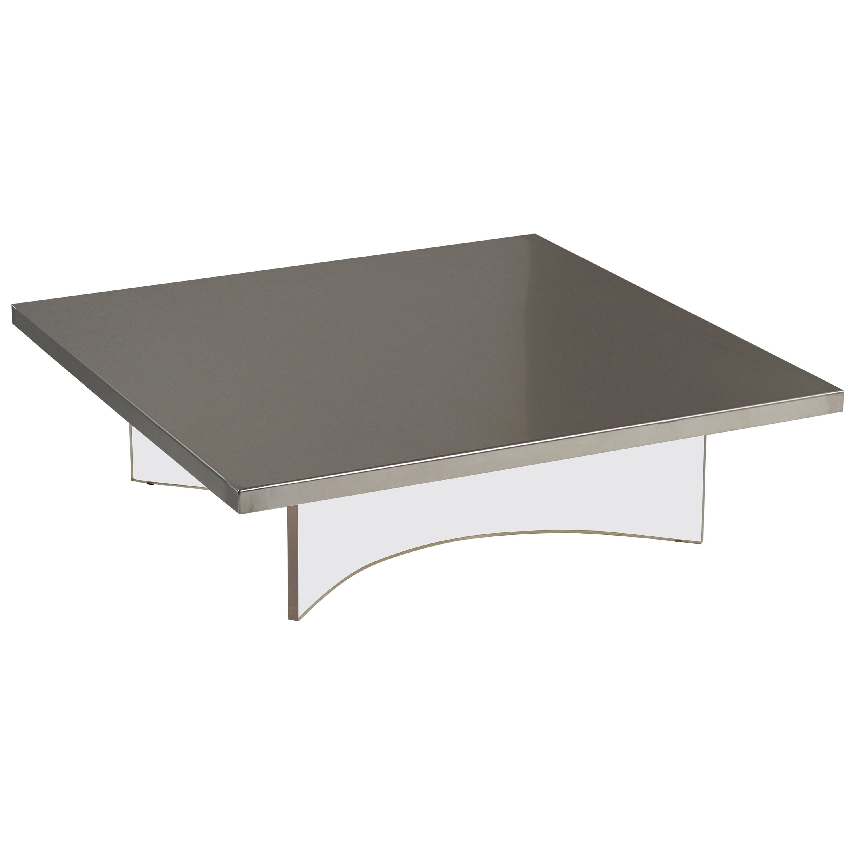 Large Roberto Monsani low coffee table for Acerbis Italia 70's