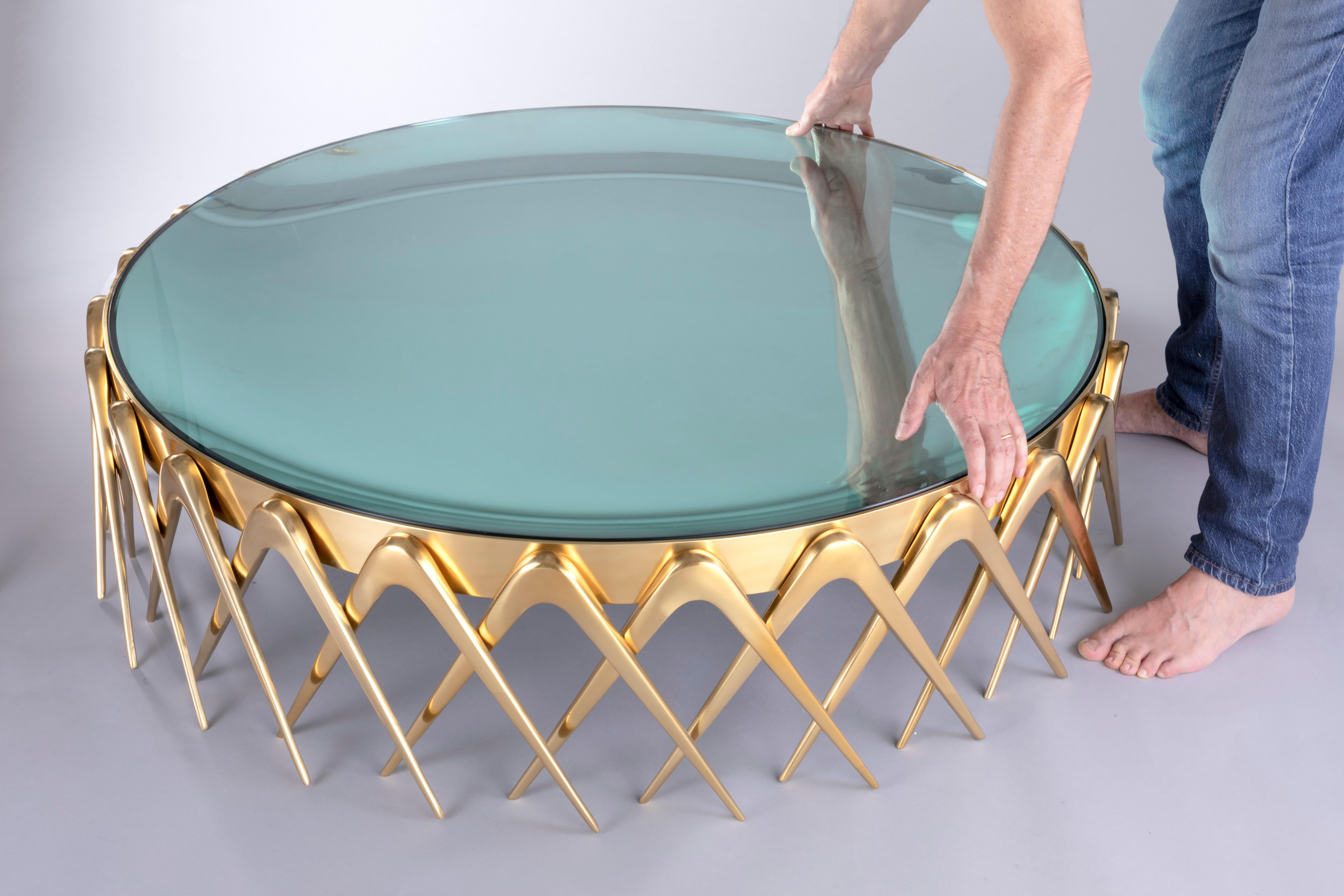 Moderne Grande table basse 'COMPASSO 120' avec un diamètre incroyable en vente