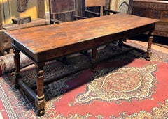 Large industrial tailoring work table, turned legs, italy