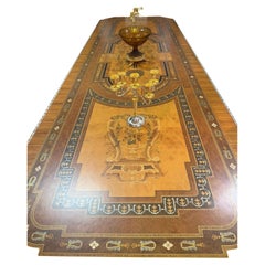 Gran mesa de comedor de estilo Imperio italiano más 12 sillas de los años 60