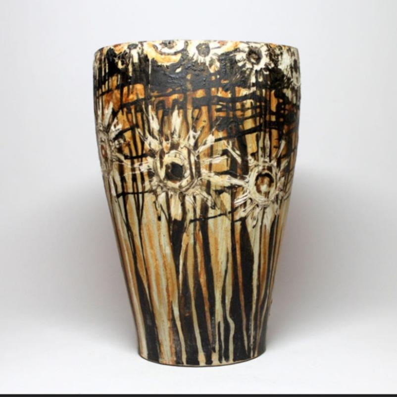 Mid-Century moderno Grande Vaso anni '50 Zsolnay Pirogranito - Antal Gazder in vendita