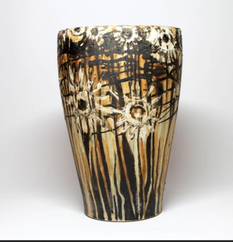 Hungarian Grande Vaso anni '50 Zsolnay Pirogranito - Antal Gazder in vendita