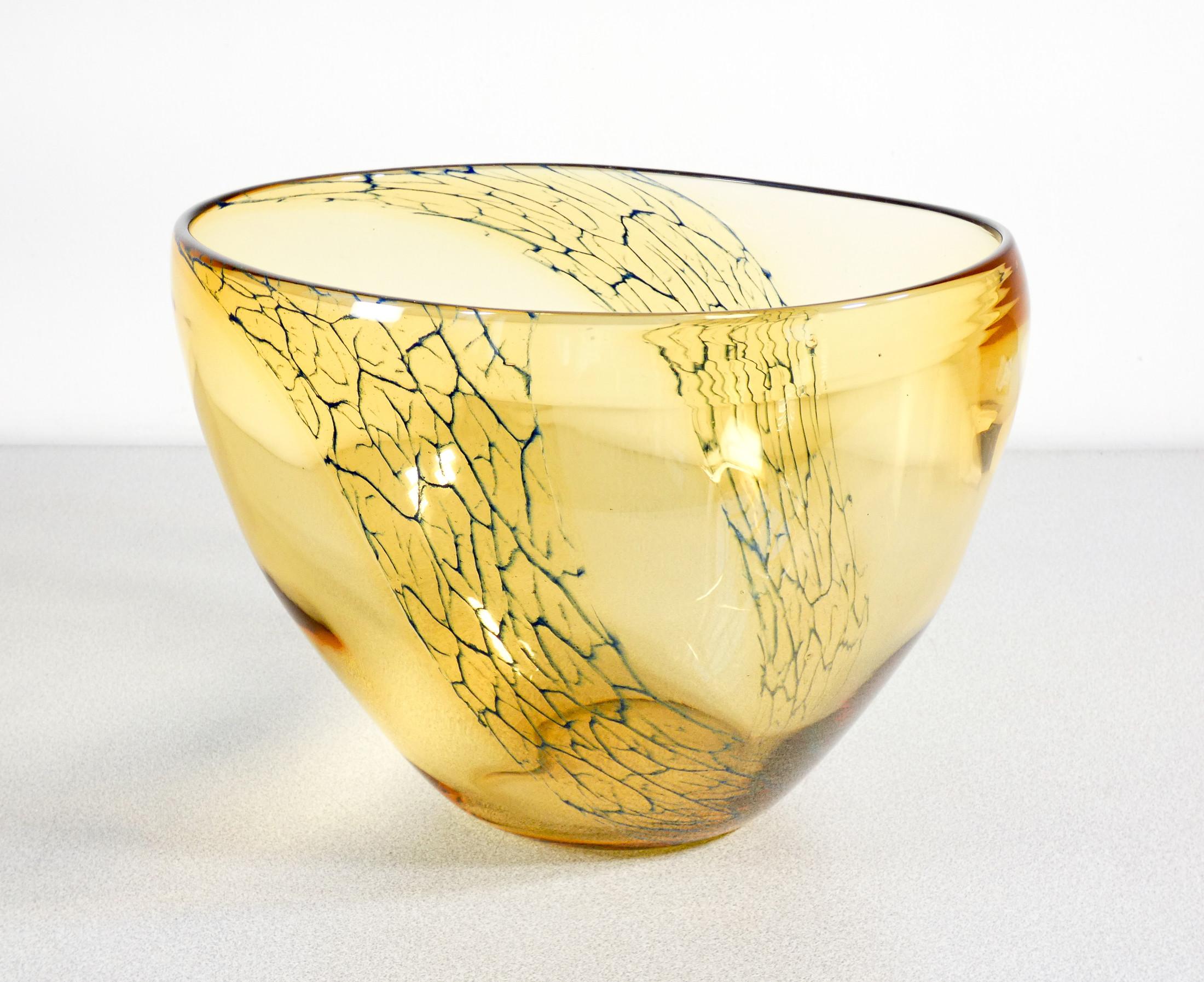 Large vase, cup signed SEGUSO Vetri d'Arte in blown glass. Anni 60 In Excellent Condition For Sale In Torino, IT