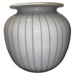 Large Da Vinci vase with wide cup stamp in Murano glass 1960s.